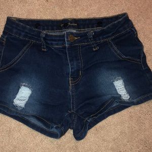 Distressed Denim Shorts Girls 12